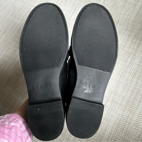 Gianni Bini Bristow Black Leather Loafers Size 7.5 - Picture 3 of 7